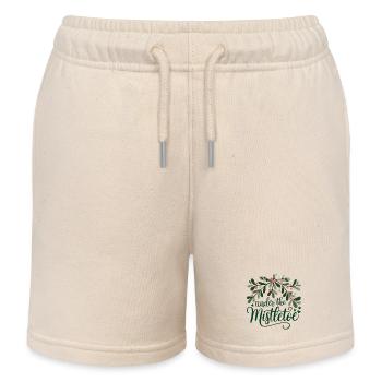 Under the Mistletoe - Kids Organic Sweat Shorts by Stanley/Stella - soft Ecru - Front