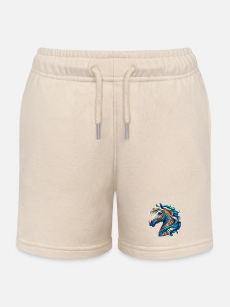 Pferd - Kinder Organic Joggingshorts Mini Bolter von Stanley/Stella - Natur