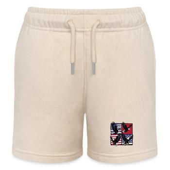Bald eagle - Kids Organic Sweat Shorts by Stanley/Stella - soft Ecru - Front