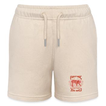 FORTUNE FAVORS THE BOLD - Kids Organic Sweat Shorts by Stanley/Stella - soft Ecru - Front