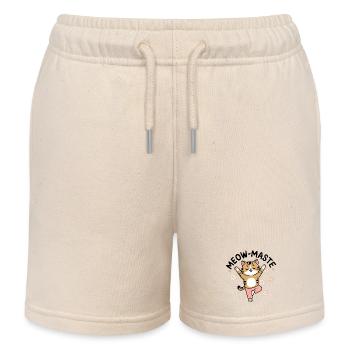 Dancing Cat: Fröhliche Stimmung - Kinder Organic Joggingshorts Mini Bolter von Stanley/Stella - Natur - Vorne
