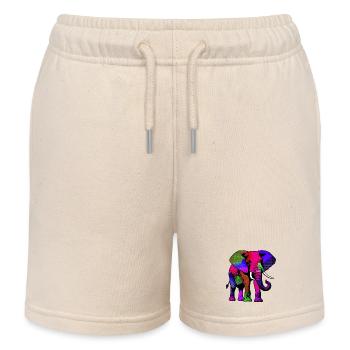 Éléphant - Short de jogging enfant bio Stanley/Stella - écru doux - Devant