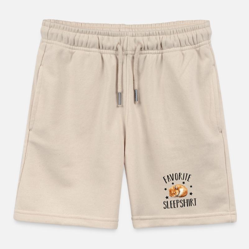 Sleeping hamster Kids Organic Sweat Shorts by Stanley/Stella