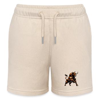 Stier - Kinder Organic Joggingshorts Mini Bolter von Stanley/Stella - Natur - Vorne