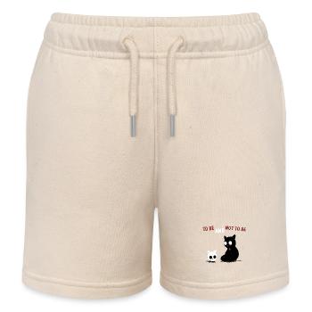 Le chat poétique de Schroedinger - Short de jogging enfant bio Stanley/Stella - écru doux - Devant