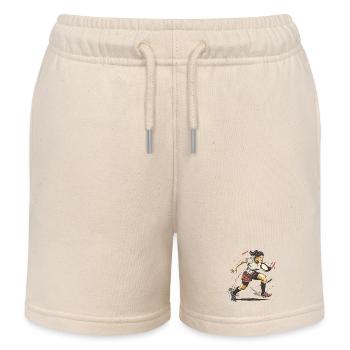 Weiblicher Rugbyspieler - Kinder Organic Joggingshorts Mini Bolter von Stanley/Stella - Natur - Vorne
