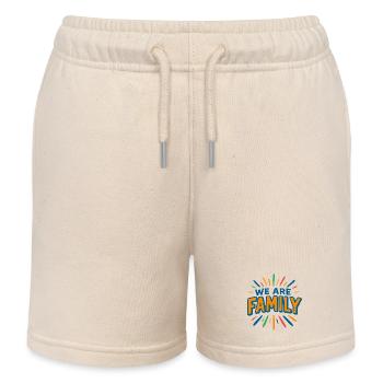 Wir sind Familie 1 - Kinder Organic Joggingshorts Mini Bolter von Stanley/Stella - Natur - Vorne