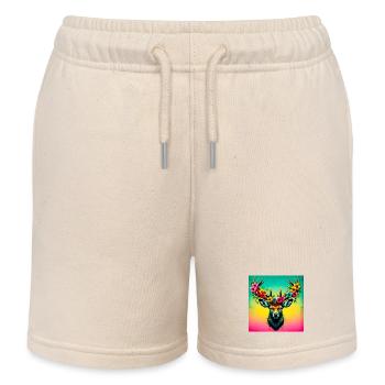 Hirsch - Kinder Organic Joggingshorts Mini Bolter von Stanley/Stella - Natur - Vorne
