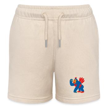 Popart Fantasy Gorille - Short de jogging enfant bio Stanley/Stella - écru doux - Devant