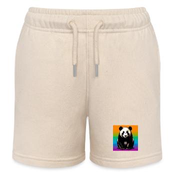 Panda - Kinder Organic Joggingshorts Mini Bolter von Stanley/Stella - Natur - Vorne