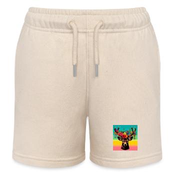 Cerf - Short de jogging enfant bio Stanley/Stella - écru doux - Devant