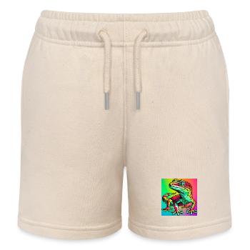 Gecko - Short de jogging enfant bio Stanley/Stella - écru doux - Devant