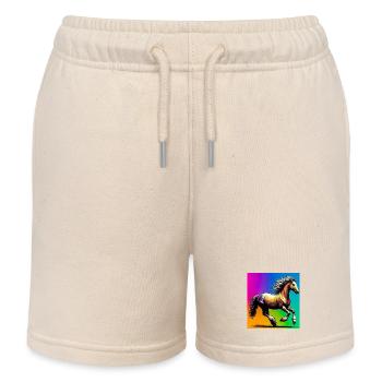 cheval - Short de jogging enfant bio Stanley/Stella - écru doux - Devant