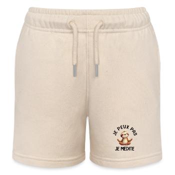 Ich kann nicht meditieren faul süß Yoga - Kinder Organic Joggingshorts Mini Bolter von Stanley/Stella - Natur - Vorne