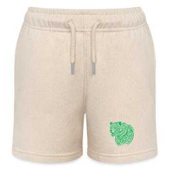Bär Tribal - Kinder Organic Joggingshorts Mini Bolter von Stanley/Stella - Natur - Vorne