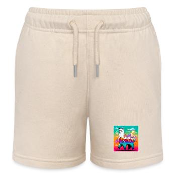 Alpaga - Short de jogging enfant bio Stanley/Stella - écru doux - Devant