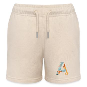 Groovy Blume Brief Geschenkidee - Kinder Organic Joggingshorts Mini Bolter von Stanley/Stella - Natur - Vorne