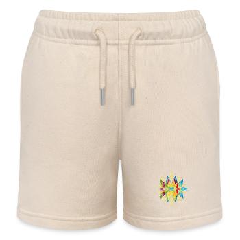 Buntes geometrisches Sternornament – Ethno Design - Kinder Organic Joggingshorts Mini Bolter von Stanley/Stella - Natur - Vorne