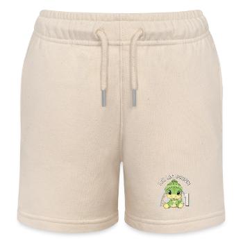 1. Geburtstag Dinosaurier Regenbogen Süß Niedlich - Kinder Organic Joggingshorts Mini Bolter von Stanley/Stella - Natur - Vorne
