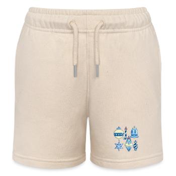Ornements givrés - Short de jogging enfant bio Stanley/Stella - écru doux - Devant