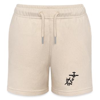 skydiving - Kids Organic Sweat Shorts by Stanley/Stella - soft Ecru - Front