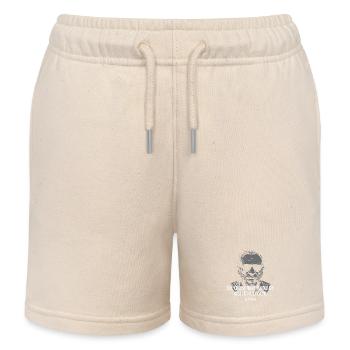 Bukowski-Dichterporträt mit fettem Zitat - Kinder Organic Joggingshorts Mini Bolter von Stanley/Stella - Natur - Vorne