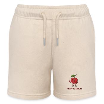 Snack cerise prêt à grignoter - Short de jogging enfant bio Stanley/Stella - écru doux - Devant