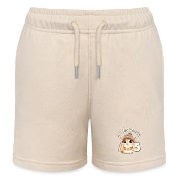 Hamster Arc-en-ciel du 5e anniversaire mignonne - Short de jogging enfant bio Stanley/Stella - écru doux - Devant