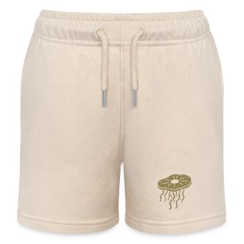 Minimalist Kombucha SCoby Tea Jellyfish - Kids Organic Sweat Shorts by Stanley/Stella - soft Ecru - Front