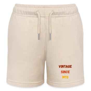 1973 Geburtstag - Vintage since 1973 - Kinder Organic Joggingshorts Mini Bolter von Stanley/Stella - Natur - Vorne