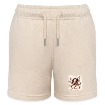 Octopus - Kids Organic Sweat Shorts by Stanley/Stella - soft Ecru - Front
