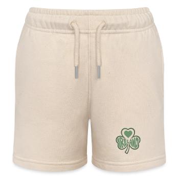 Irlande, Irlande Trèfle au cœur - Short de jogging enfant bio Stanley/Stella - écru doux - Devant