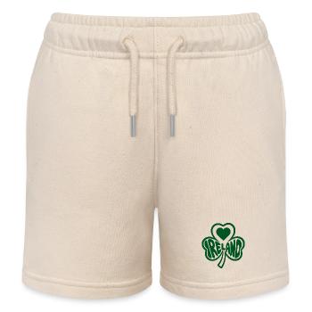 Cœur du trèfle celtique Irlande - Short de jogging enfant bio Stanley/Stella - écru doux - Devant