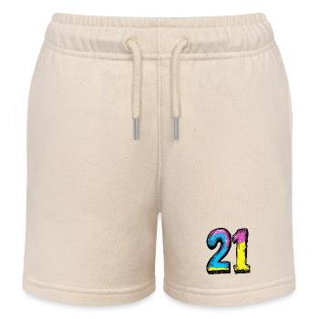 21 Nombre Coloré - Short de jogging enfant bio Stanley/Stella - écru doux - Devant