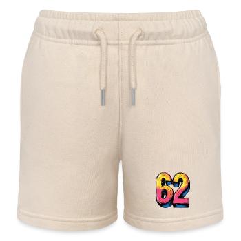 62 chiffres colorés - Short de jogging enfant bio Stanley/Stella - écru doux - Devant
