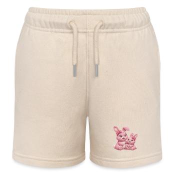 Hasen Kinder Hasenkinder - kleine große Schwester - Kinder Organic Joggingshorts Mini Bolter von Stanley/Stella - Natur - Vorne