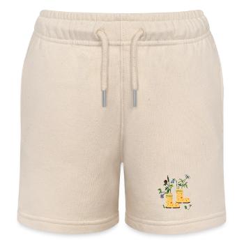 Garden boots with wildflowers - Kids Organic Sweat Shorts by Stanley/Stella - soft Ecru - Front