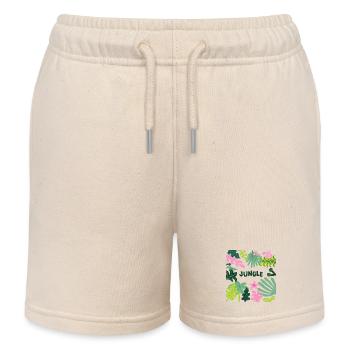 Jungle Tropical Leaves Pattern Nature Design - Kinder Organic Joggingshorts Mini Bolter von Stanley/Stella - Natur - Vorne