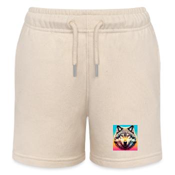 Wolf - Kinder Organic Joggingshorts Mini Bolter von Stanley/Stella - Natur - Vorne