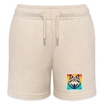 Wolf - Kinder Organic Joggingshorts Mini Bolter von Stanley/Stella - Natur - Vorne