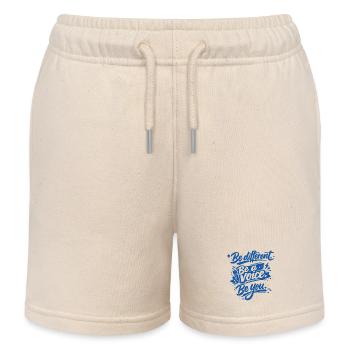 Be different. Be a voice. Be you. - Kids Organic Sweat Shorts by Stanley/Stella - soft Ecru - Front