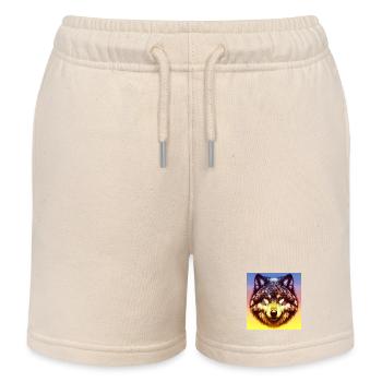 Wolf - Kids Organic Sweat Shorts by Stanley/Stella - soft Ecru - Front