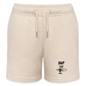 SUP Life Feels Lighter On A Board - Kids Organic Sweat Shorts by Stanley/Stella - soft Ecru - Front