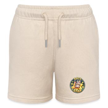Pet Rat: The Little Kawaii Star - Kids Organic Sweat Shorts by Stanley/Stella - soft Ecru - Front