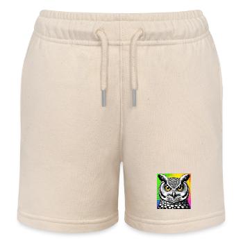hibou - Short de jogging enfant bio Stanley/Stella - écru doux - Devant