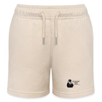 Guck mich nicht in diesem Ton an Pinguin - Kinder Organic Joggingshorts Mini Bolter von Stanley/Stella - Natur - Vorne