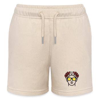 Römische Statue Sonnenbrille Antike Kunst - Kinder Organic Joggingshorts Mini Bolter von Stanley/Stella - Natur - Vorne