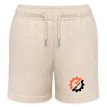 Zahnrad Werkzeug – Mechaniker Logo - Kinder Organic Joggingshorts Mini Bolter von Stanley/Stella - Natur - Vorne