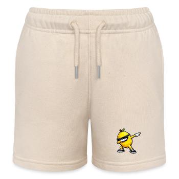 Tamponnement du citron - Short de jogging enfant bio Stanley/Stella - écru doux - Devant