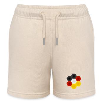 Honigwaben Farbenspiel Deutschlandfahne. - Kinder Organic Joggingshorts Mini Bolter von Stanley/Stella - Natur - Vorne